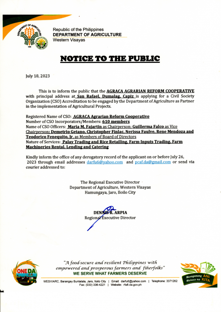 AGRACA-AGRARIAN-REFORM-COOPERATIV